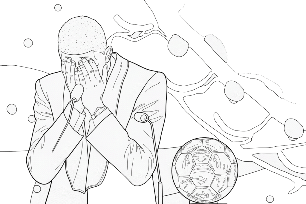 Desenho de Ousmane Dembélé para imprimir