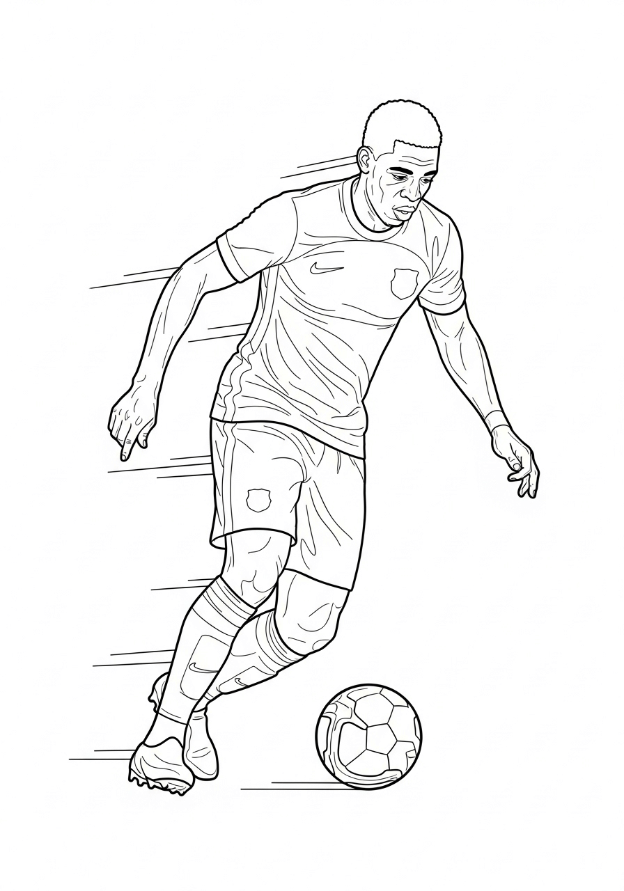 Desenho de Ousmane Dembélé para imprimir