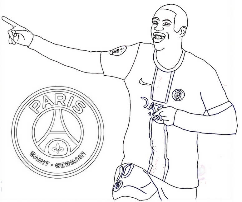 Desenho de Ousmane Dembélé para imprimir