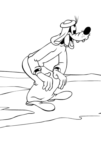Desenho de Pateta para imprimir