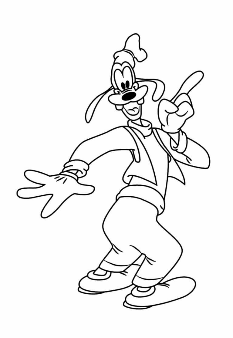 Desenho de Pateta para imprimir