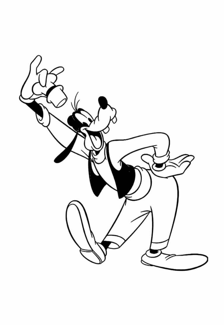 Desenho de Pateta para imprimir