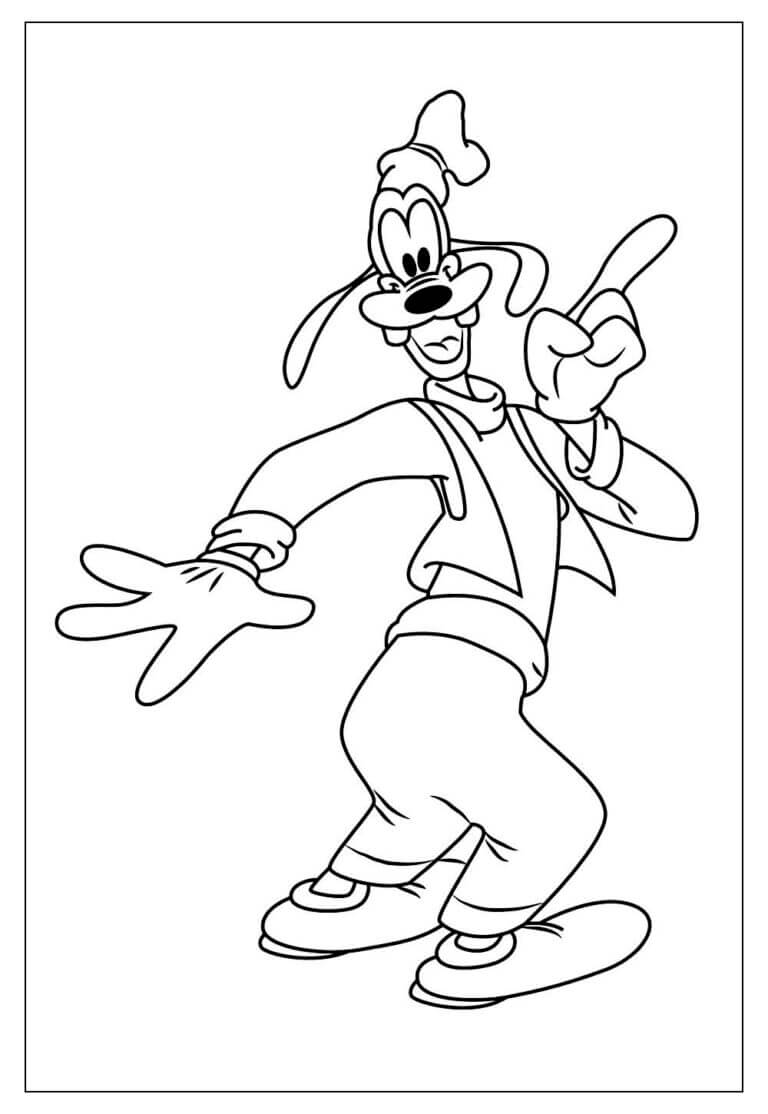 Desenho de Pateta para imprimir