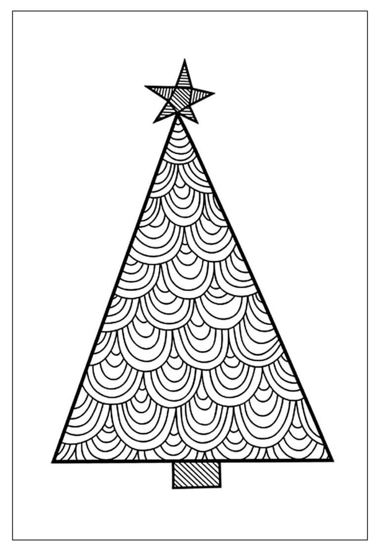 Desenho de Árvore de Natal para imprimir