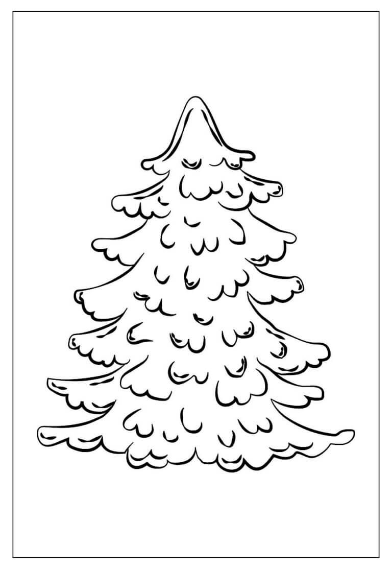 Desenho de Árvore de Natal para imprimir