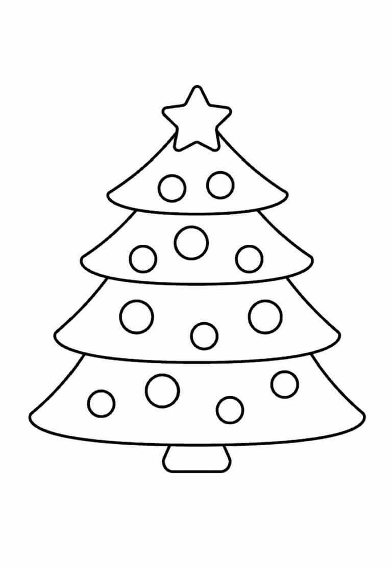 Desenho de Árvore de Natal para imprimir