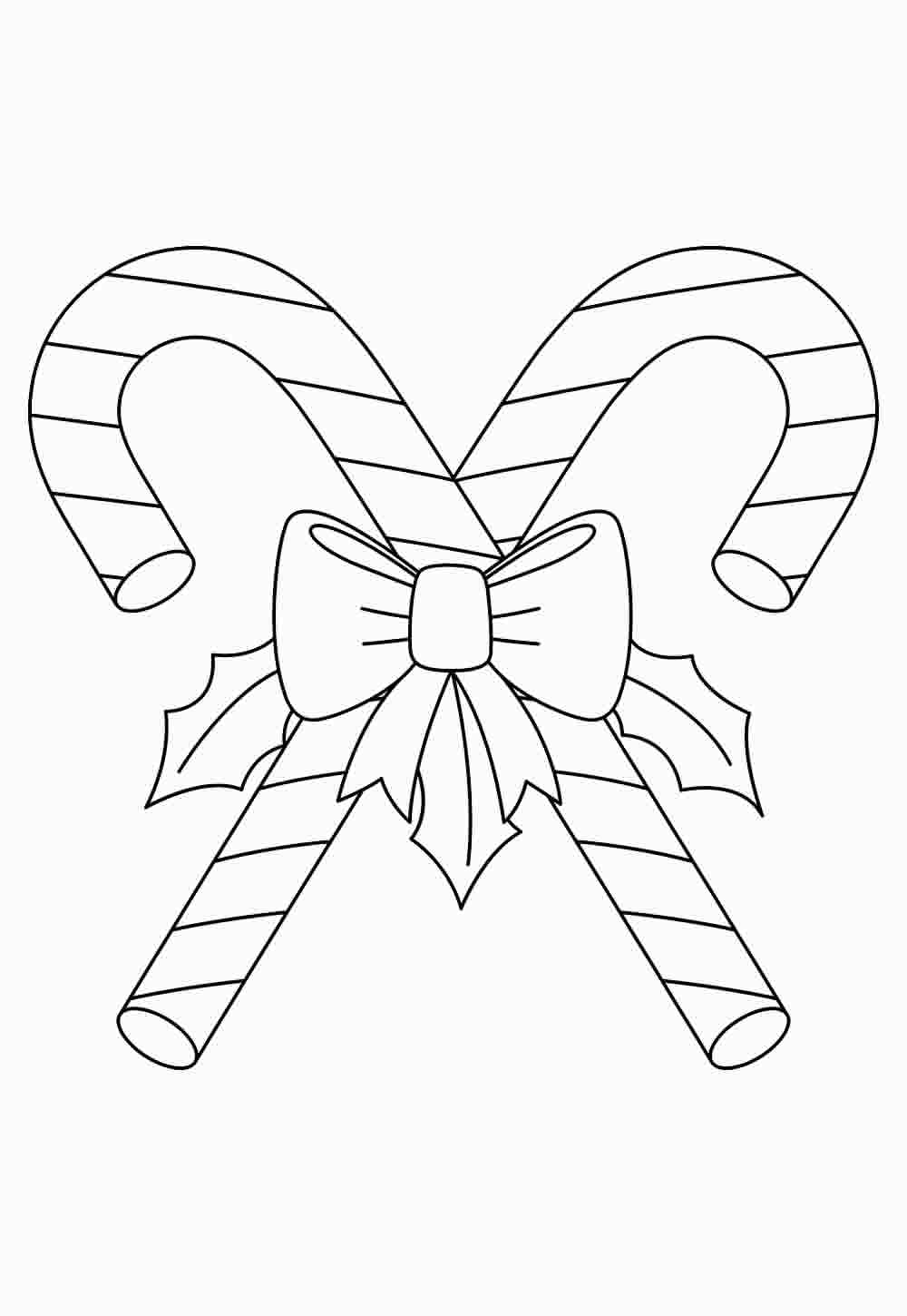 Desenho de Bengalas de Natal para imprimir