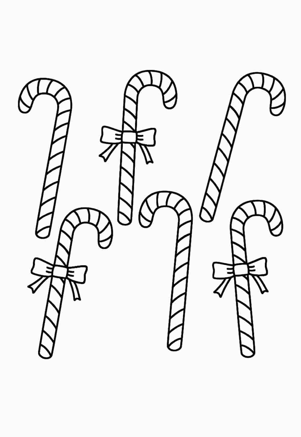 Desenho de Bengalas de Natal para imprimir
