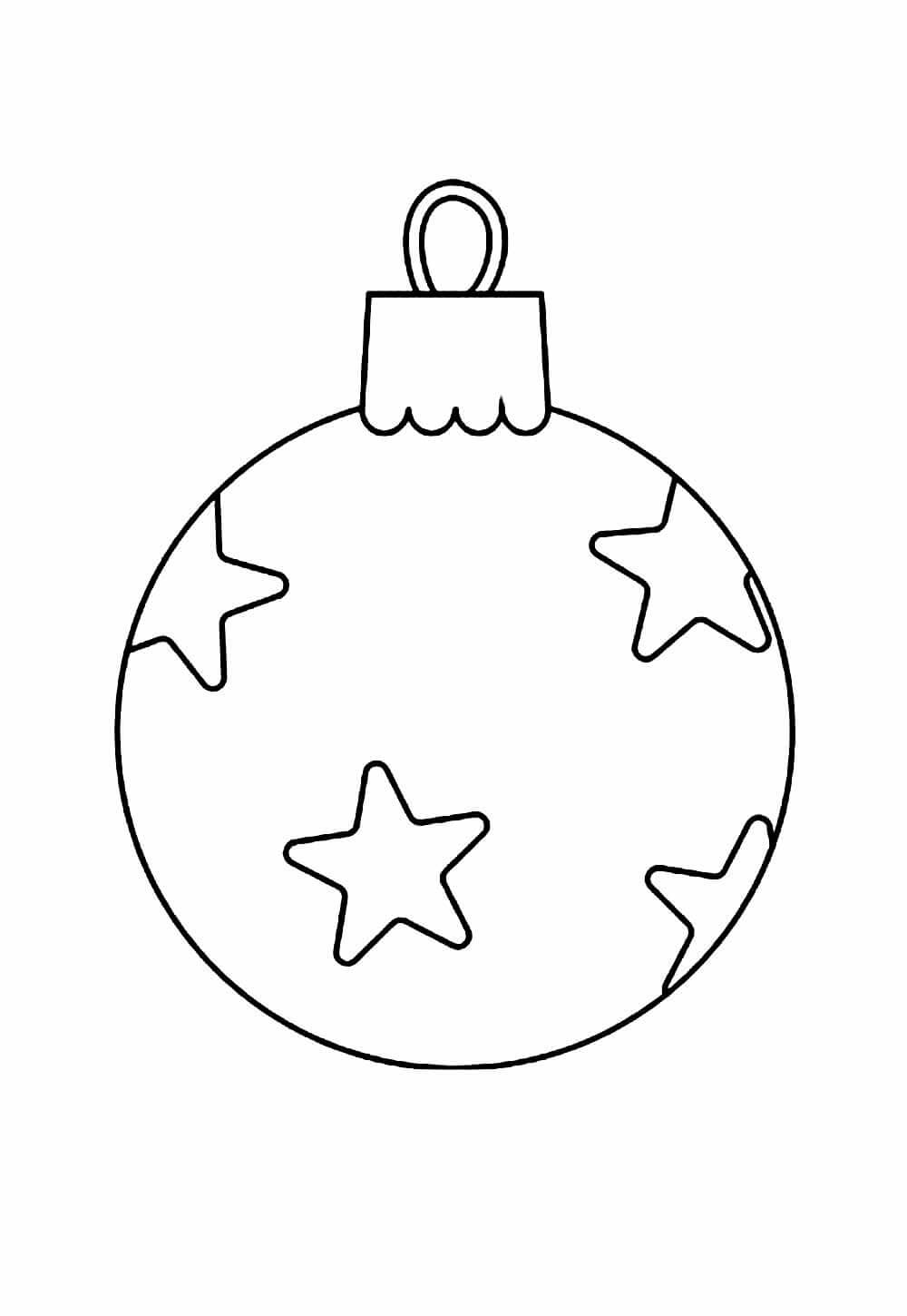 Desenho de Bola de Natal para imprimir