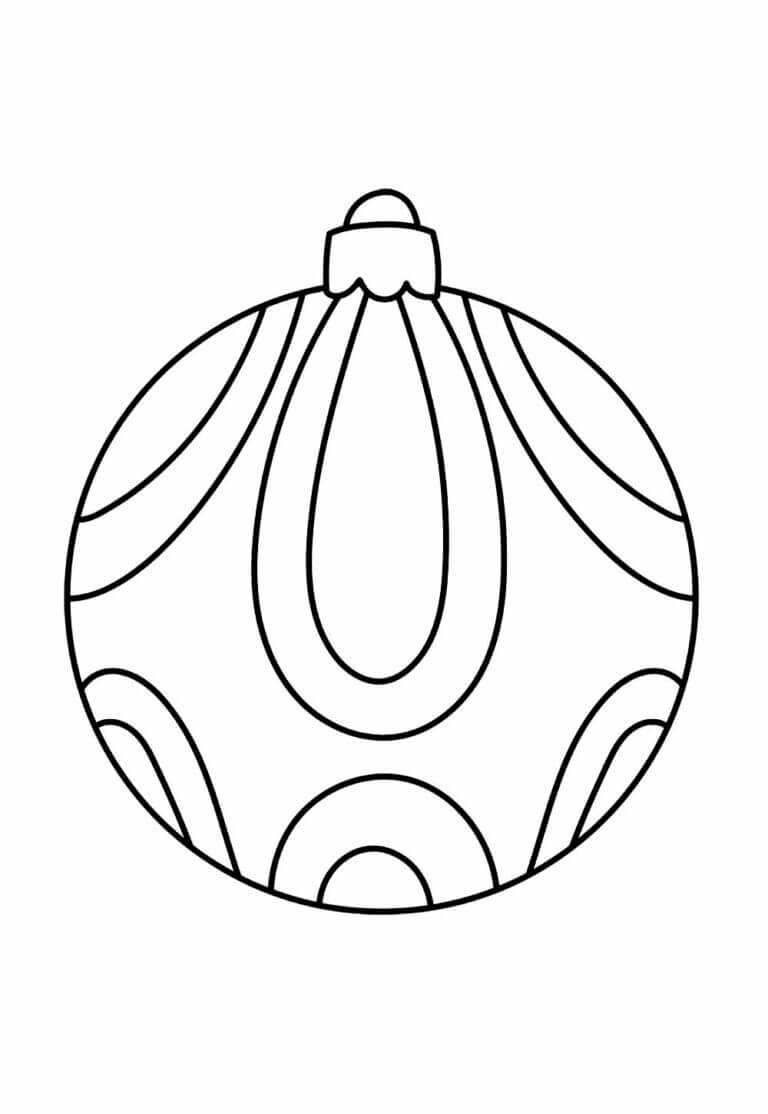 Desenho de Bola de Natal para imprimir