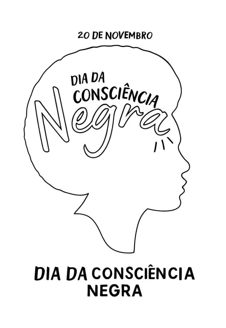 Desenhos de Dia da Consciência Negra para Colorir e Imprimir
