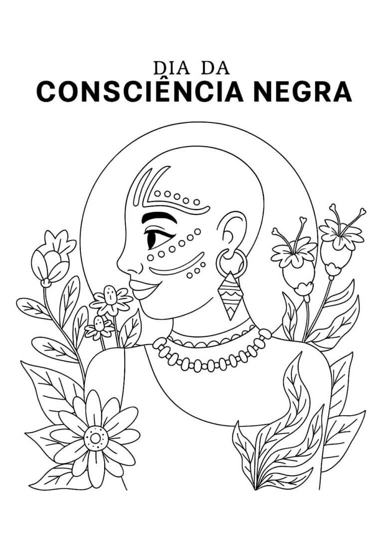 Desenhos de Dia da Consciência Negra para Colorir e Imprimir