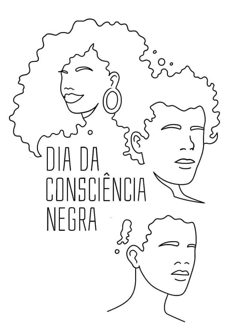 Desenhos de Dia da Consciência Negra para Colorir e Imprimir