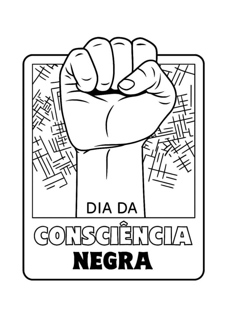Dia da Consciência Negra para Colorir e Imprimir