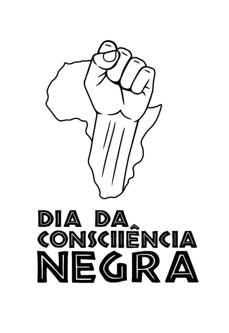Desenho de Dia da Consciência Negra para imprimir