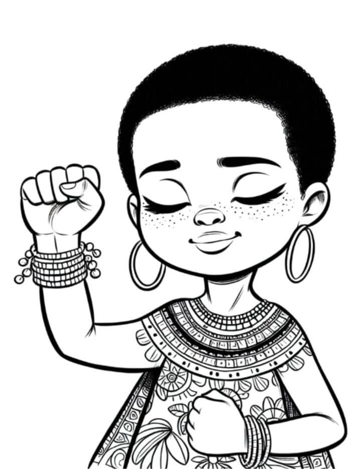 Desenho de Dia da Consciência Negra para imprimir