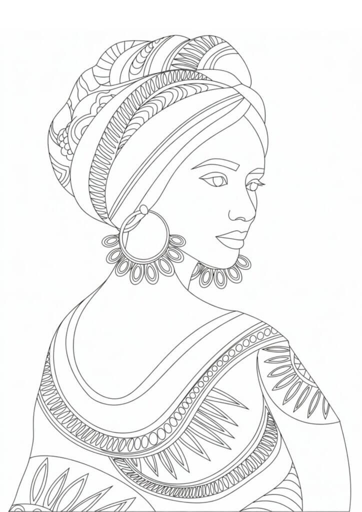 Desenho de Dia da Consciência Negra para imprimir