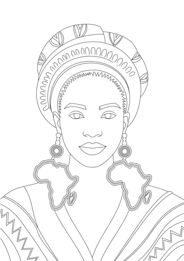 Desenho de Dia da Consciência Negra para imprimir