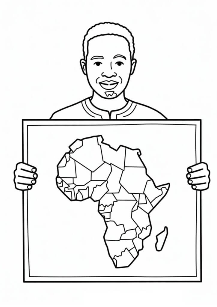 Desenho de Dia da Consciência Negra para imprimir