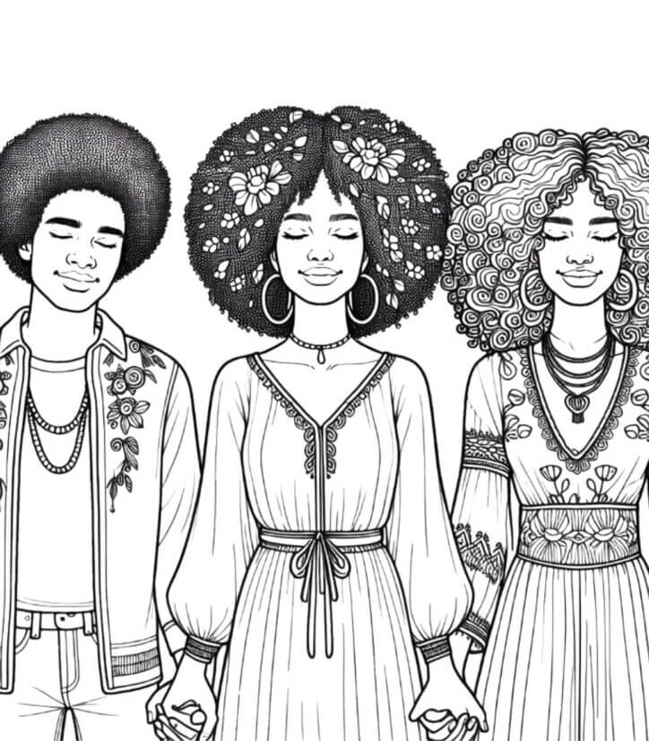 Desenho de Dia da Consciência Negra para imprimir