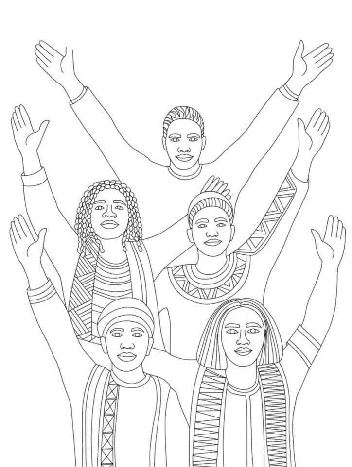Desenho de Dia da Consciência Negra para imprimir