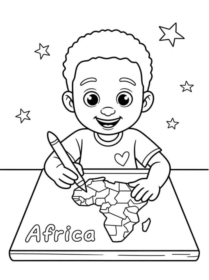 Desenho de Dia da Consciência Negra para imprimir