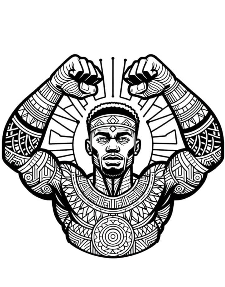 Desenho de Dia da Consciência Negra para imprimir