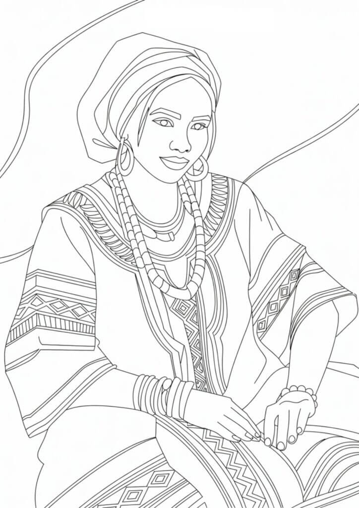 Desenho de Dia da Consciência Negra para imprimir