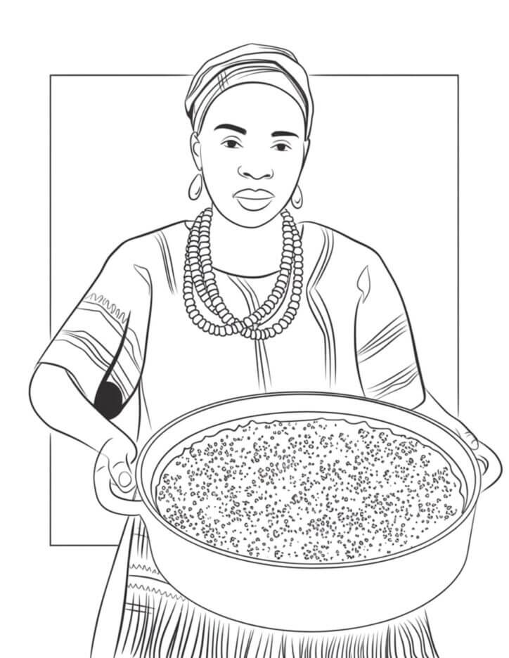 Desenho de Dia da Consciência Negra para imprimir