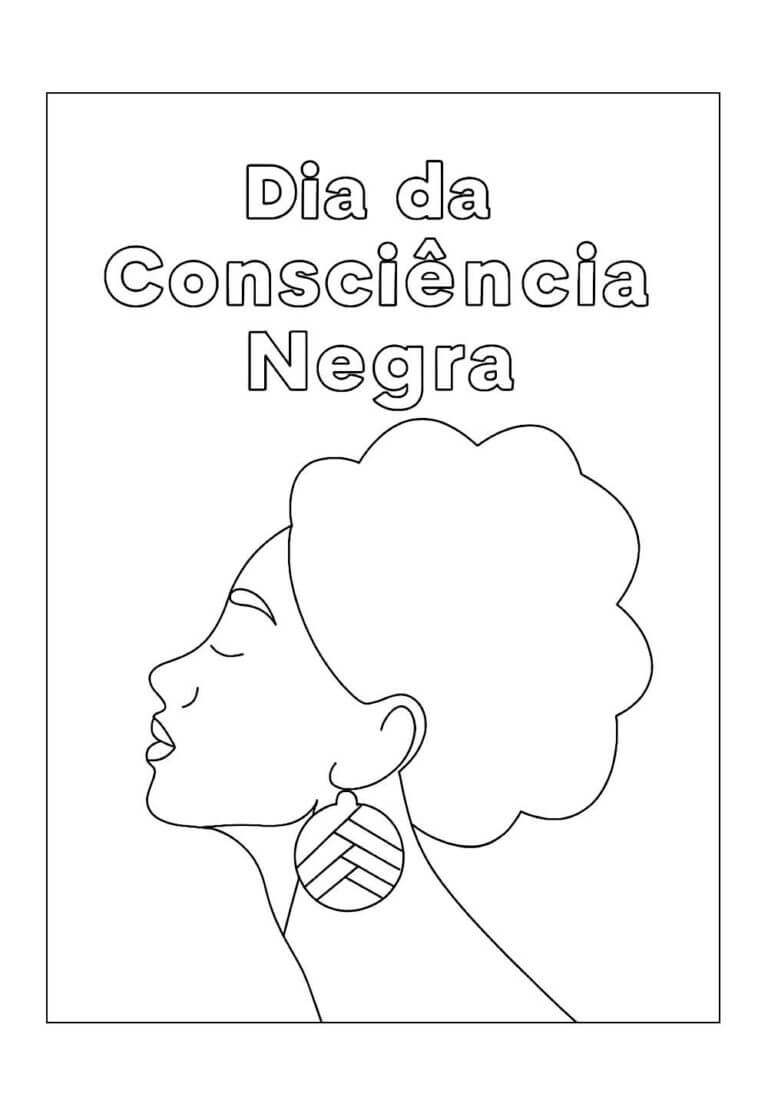 Desenhos de Dia da Consciência Negra para Colorir e Imprimir
