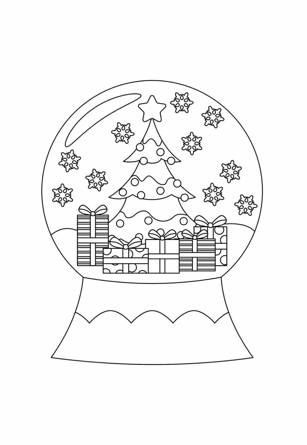 Desenho de Globo de Neve para imprimir