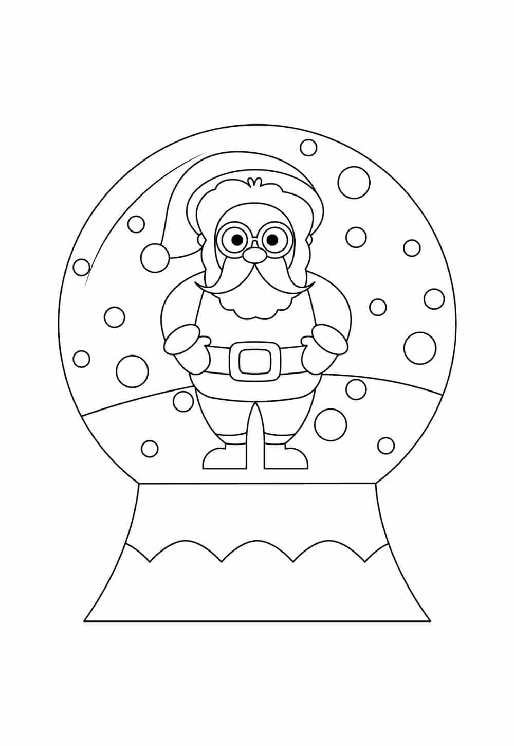 Desenho de Globo de Neve para imprimir