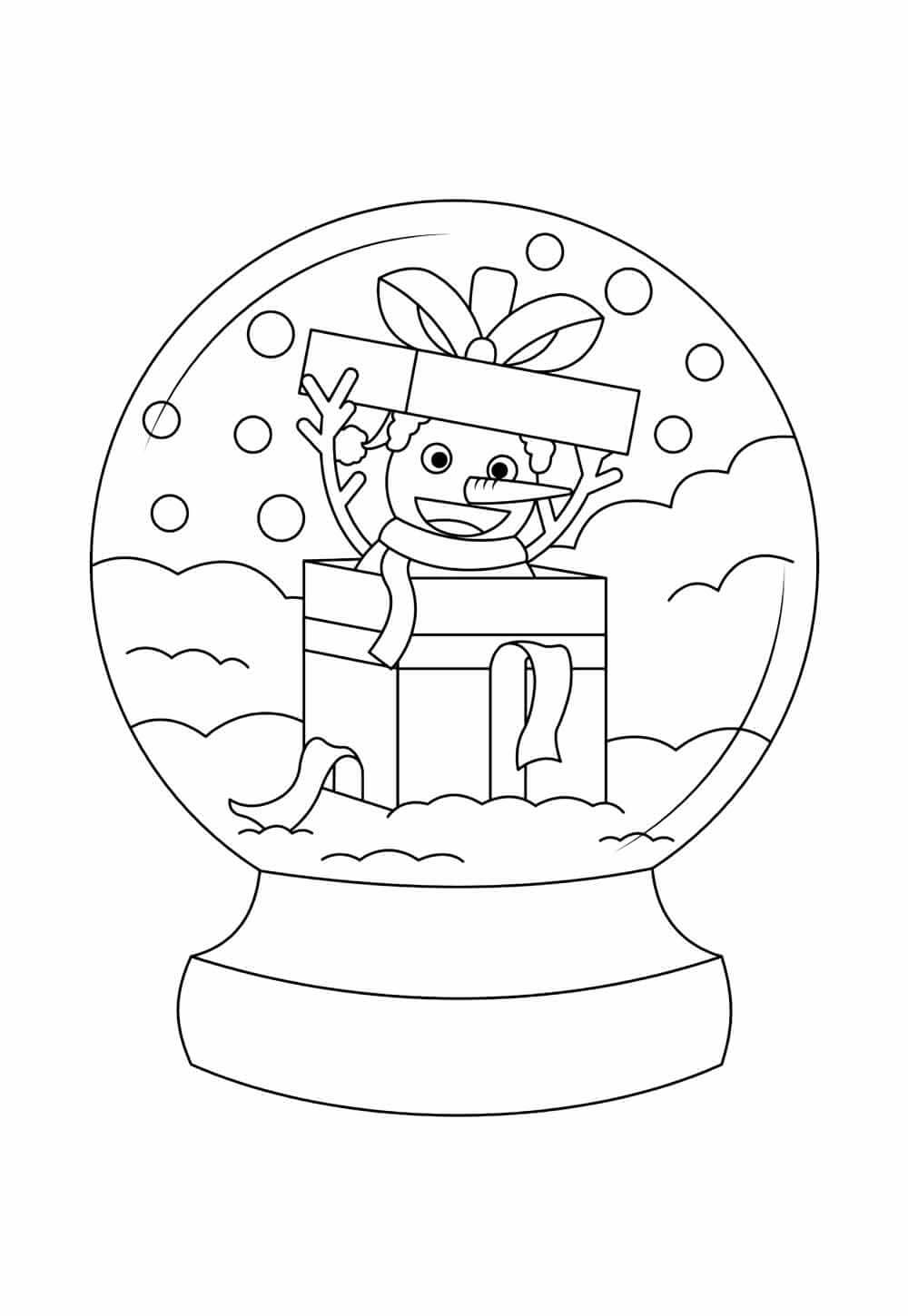 Desenho de Globo de Neve para imprimir