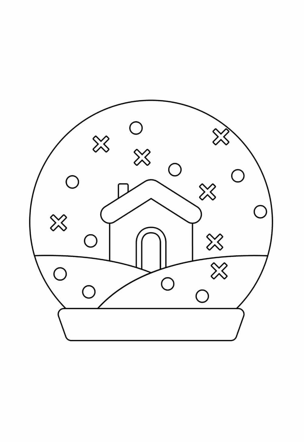 Desenho de Globo de Neve para imprimir