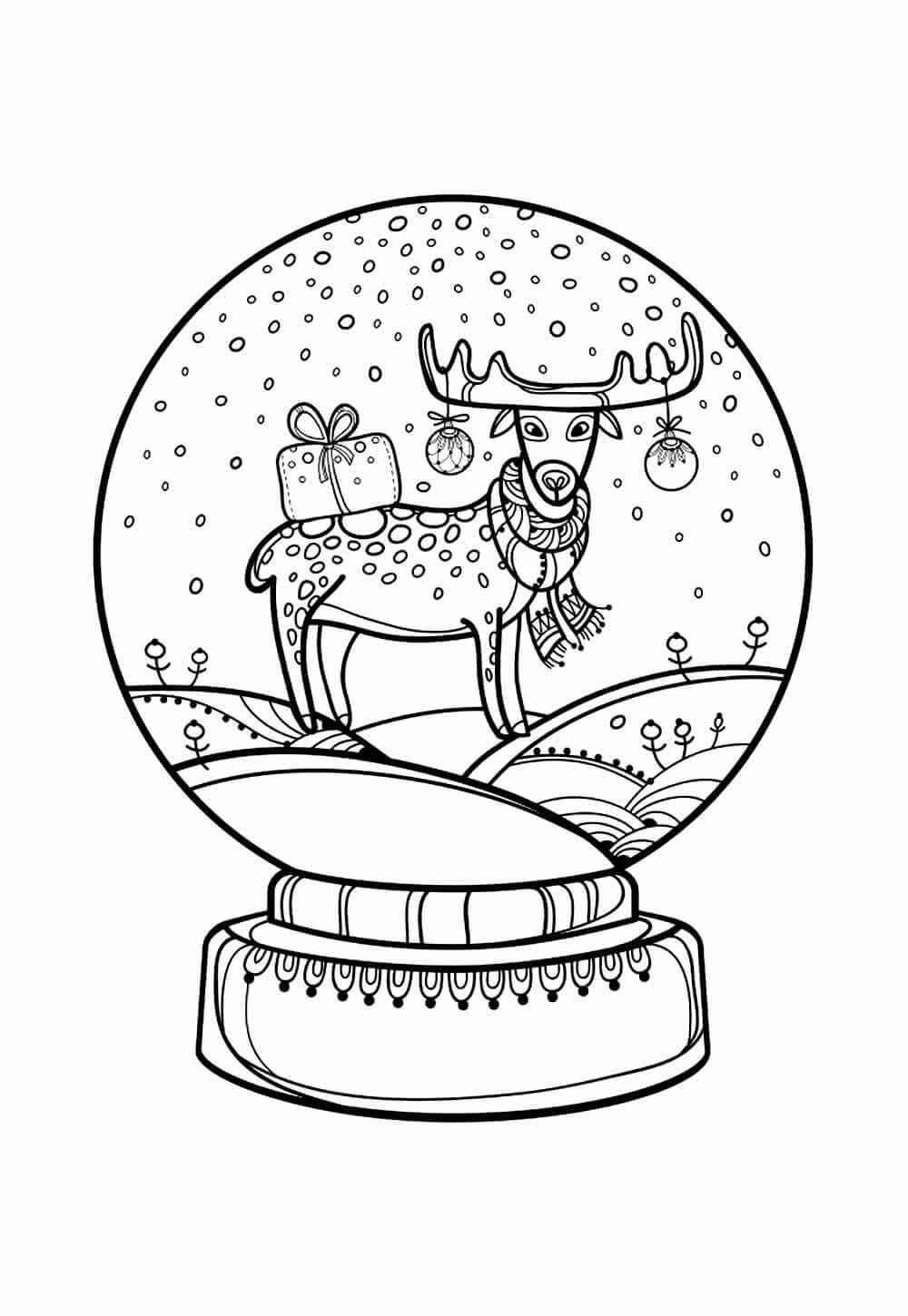 Desenho de Globo de Neve para imprimir
