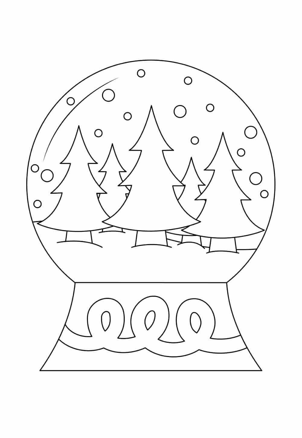 Desenho de Globo de Neve para imprimir