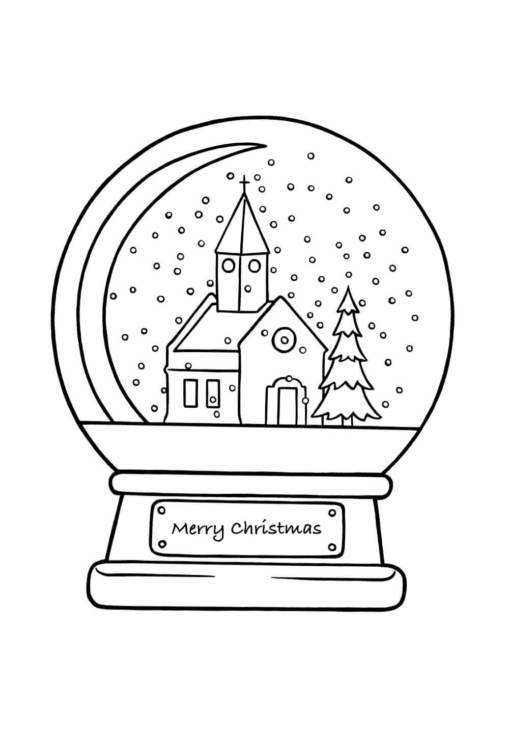 Desenho de Globo de Neve para imprimir