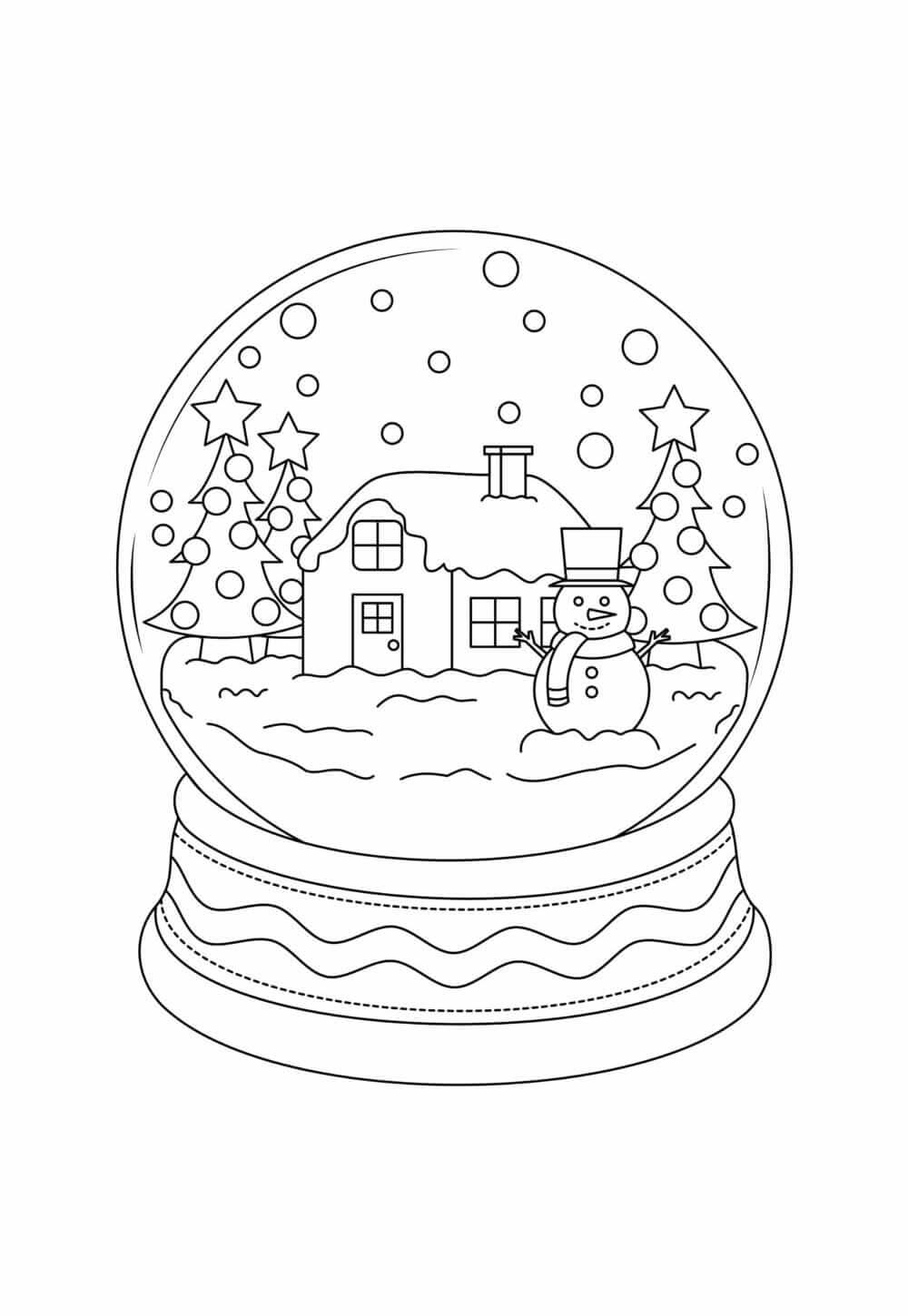 Desenho de Globo de Neve para imprimir