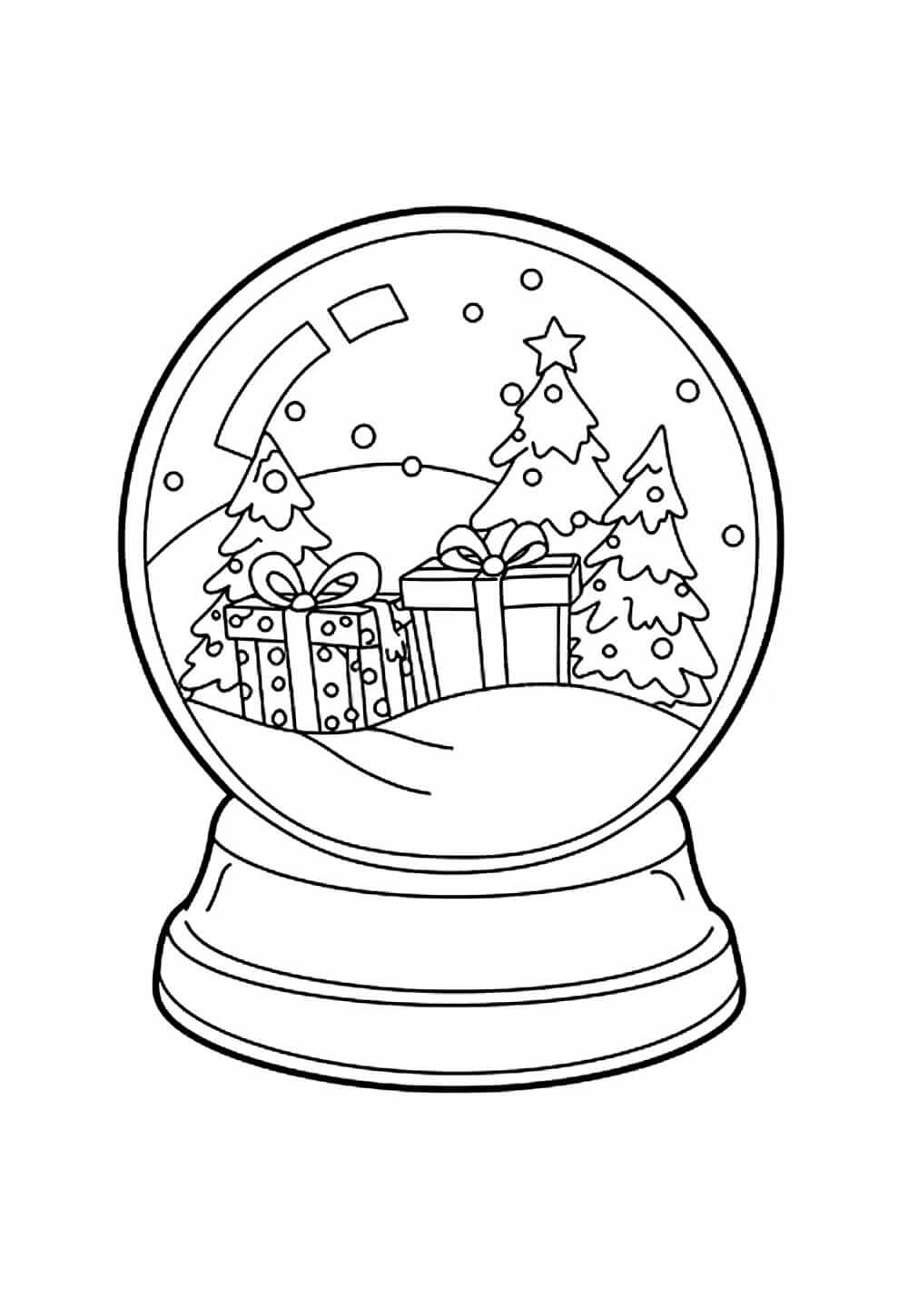 Desenho de Globo de Neve para imprimir
