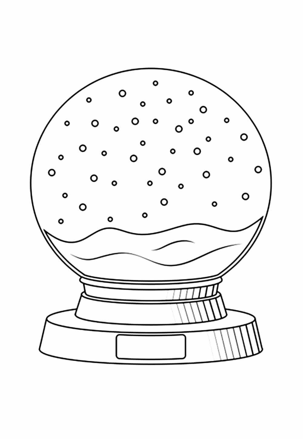 Desenho de Globo de Neve para imprimir