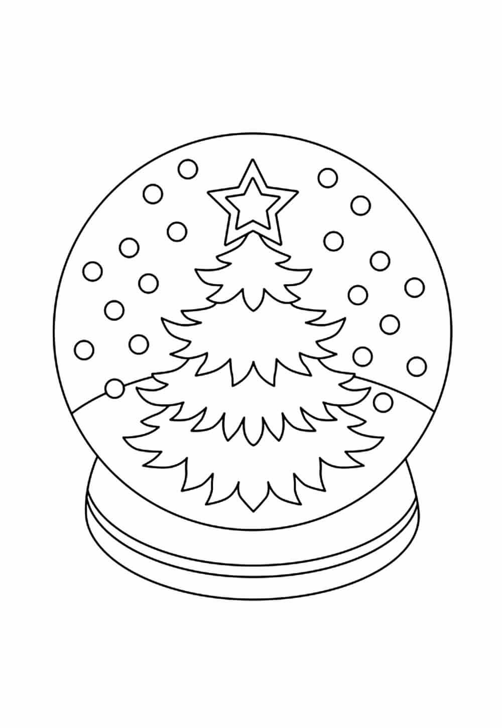 Desenho de Globo de Neve para imprimir