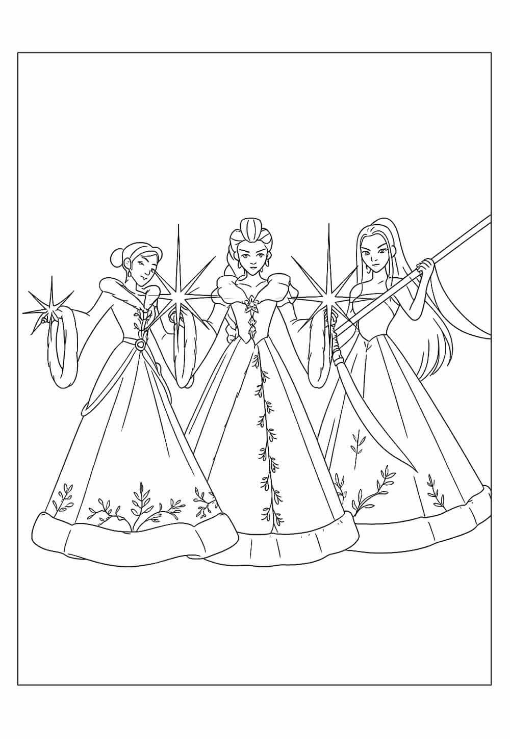 Desenho de Guerreiras do K-Pop (Natal) para imprimir