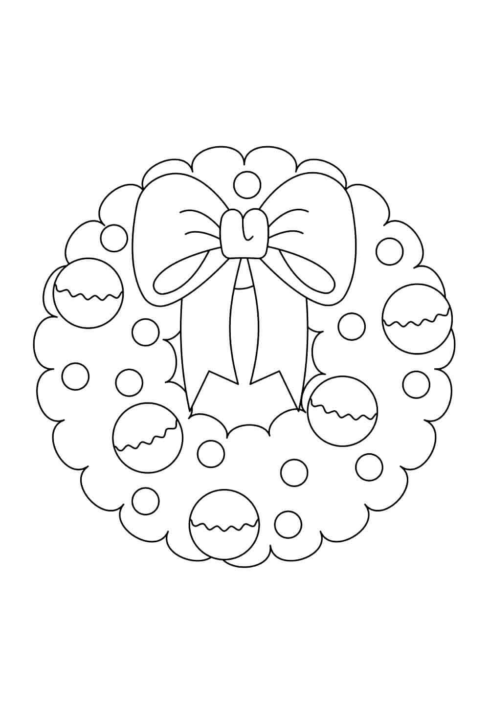 Desenho de Guirlanda de Natal para imprimir