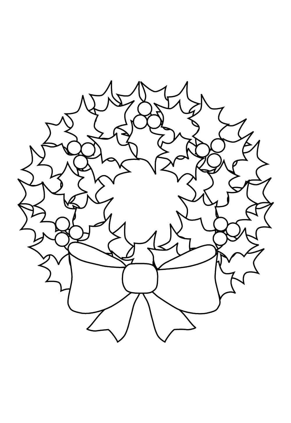 Desenho de Guirlanda de Natal para imprimir