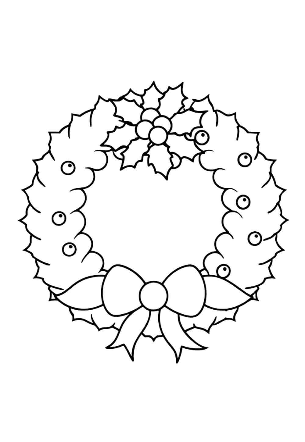 Desenho de Guirlanda de Natal para imprimir