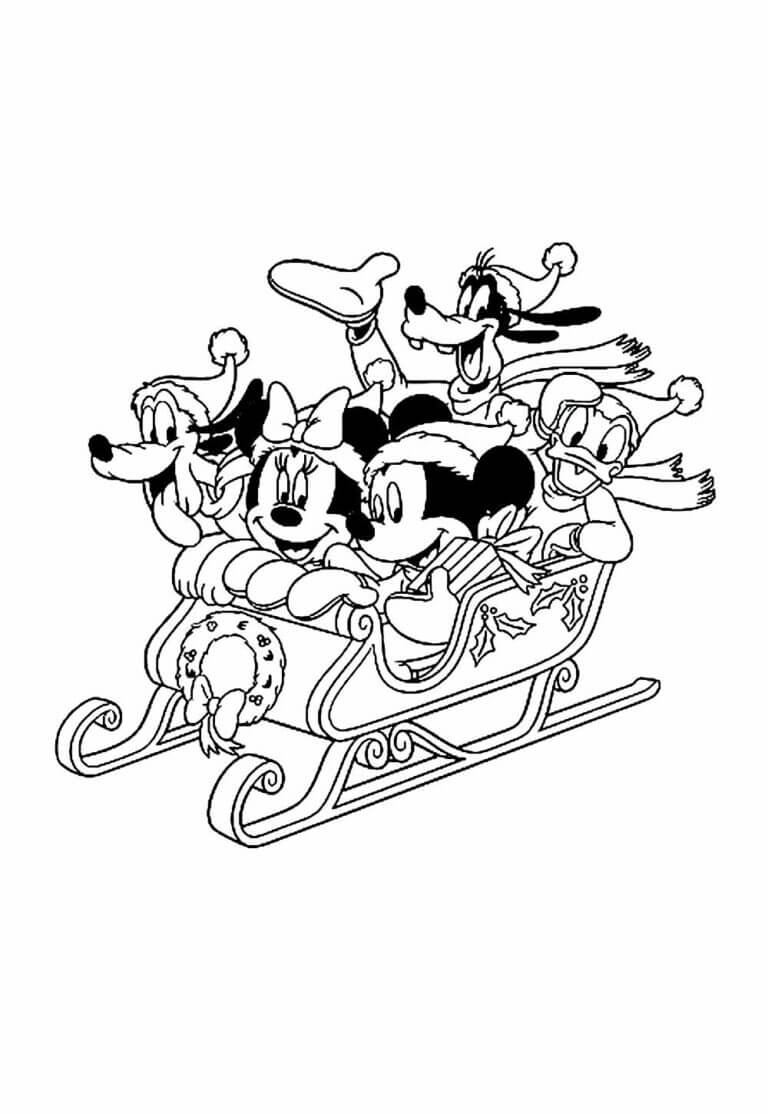 Desenho de Minnie (Natal) para imprimir