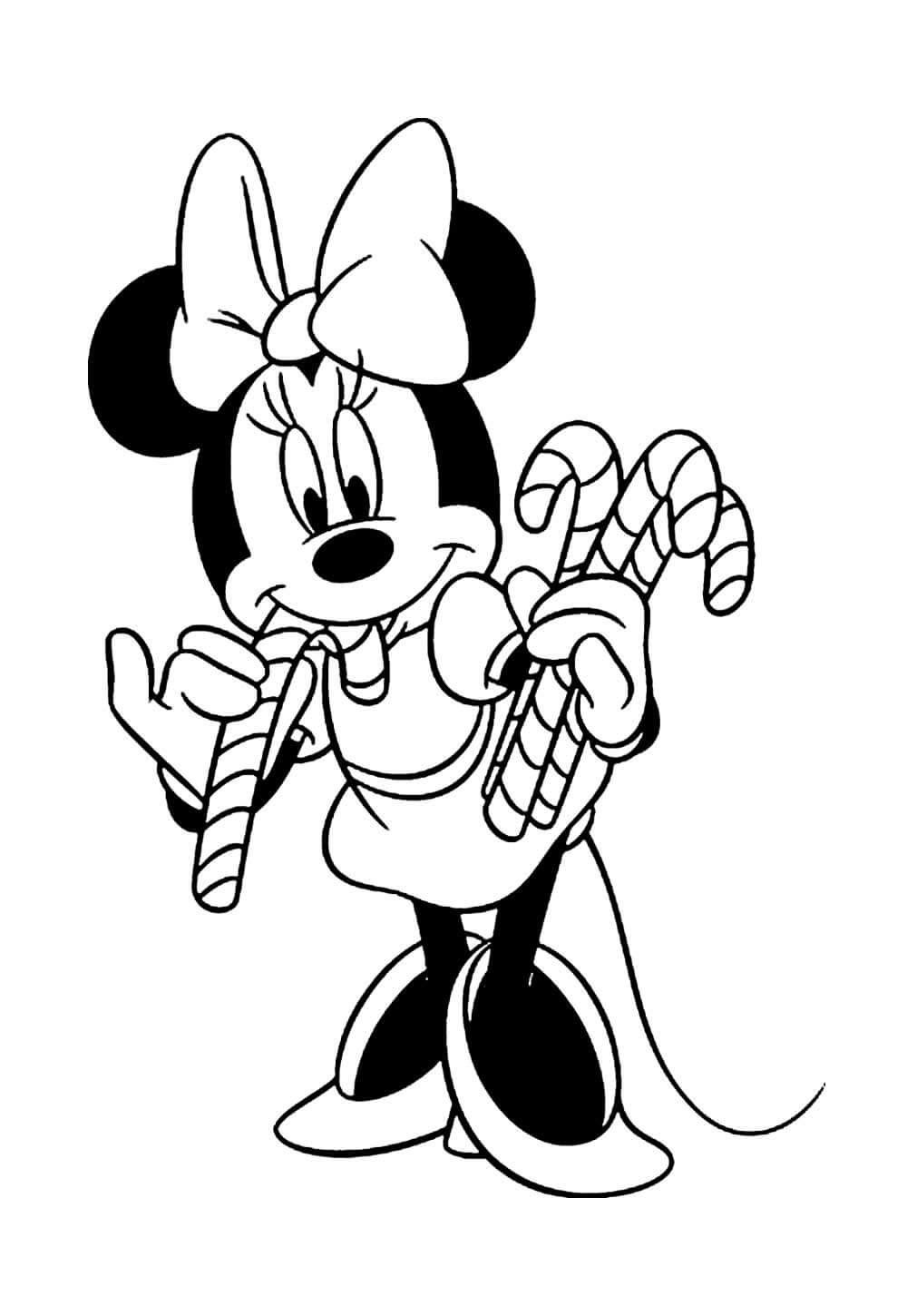 Desenho de Minnie (Natal) para imprimir