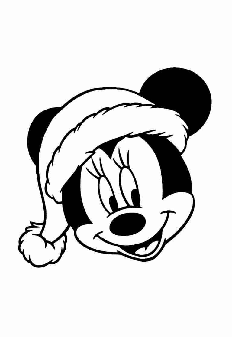 Desenho de Minnie (Natal) para imprimir
