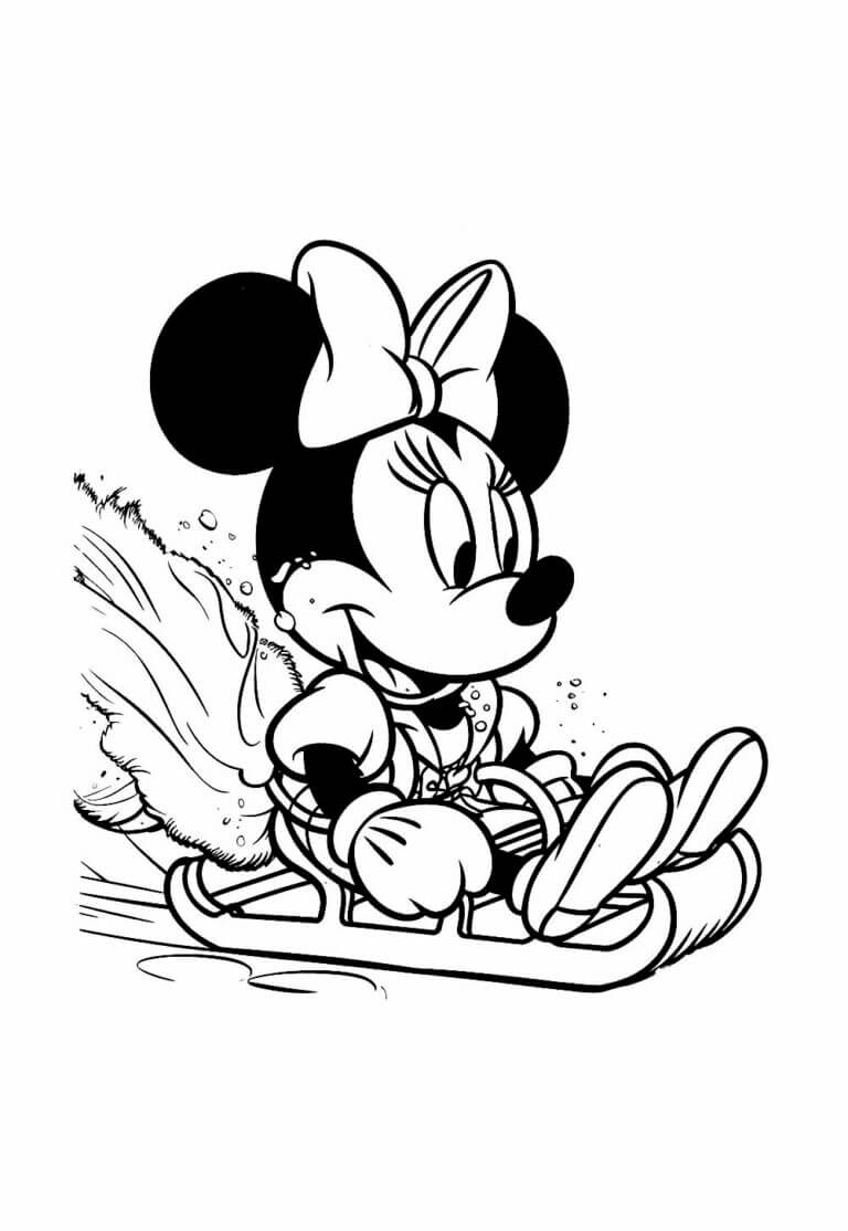 Desenho de Minnie (Natal) para imprimir