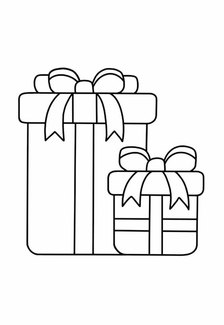 Desenho de Presentes de Natal para imprimir